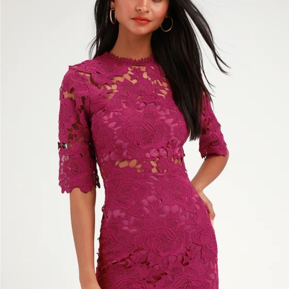 Lulu's Floral Cut Out Dress XS New